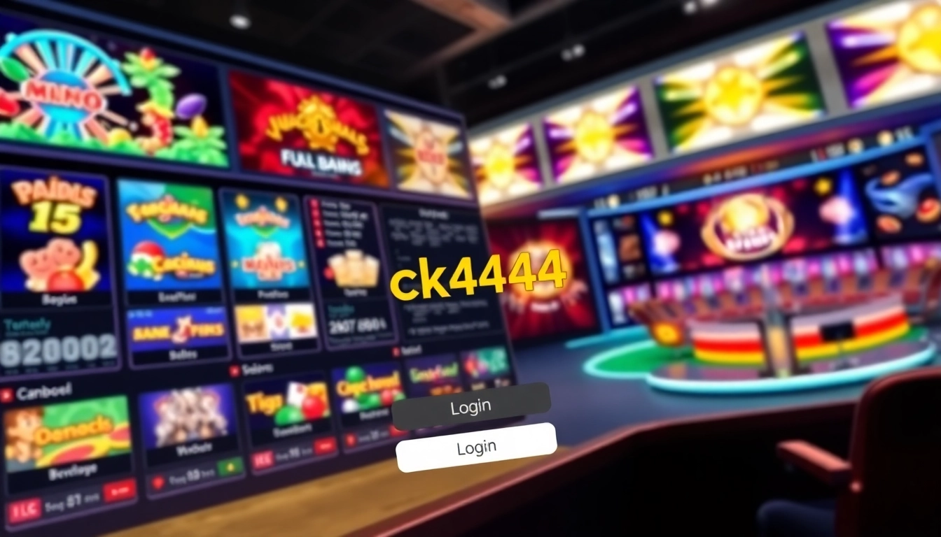 Effortless ck4444 login process on a sleek, user-friendly online casino platform with vibrant visuals and quick access features.