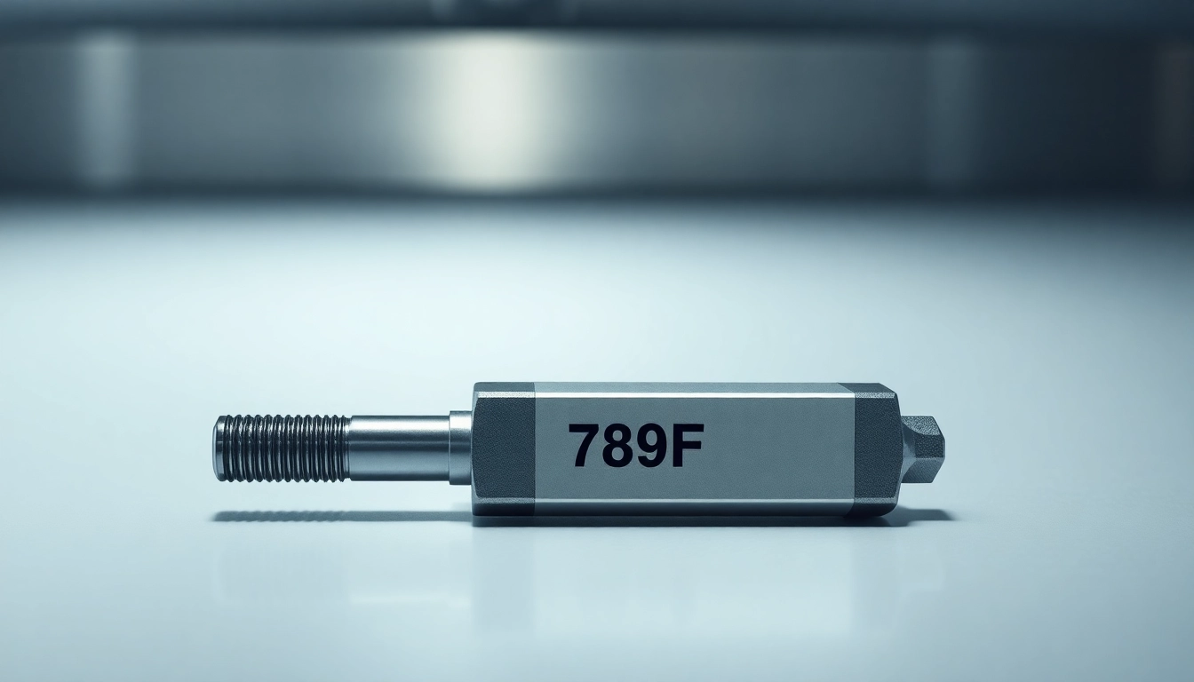 Close-up of Link 789F, a durable industrial connector with precise machining details for reliable performance.