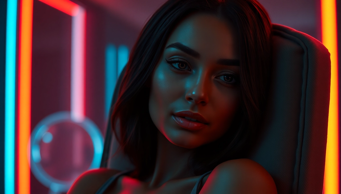 NSFW AI Image Generator cinematic portrait: ultra-real neon-lit, intimate mood.