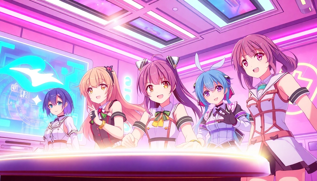 Detailed visual of an AI hentai generator creating vibrant anime characters with lifelike expressions and dynamic poses for immersive customization.