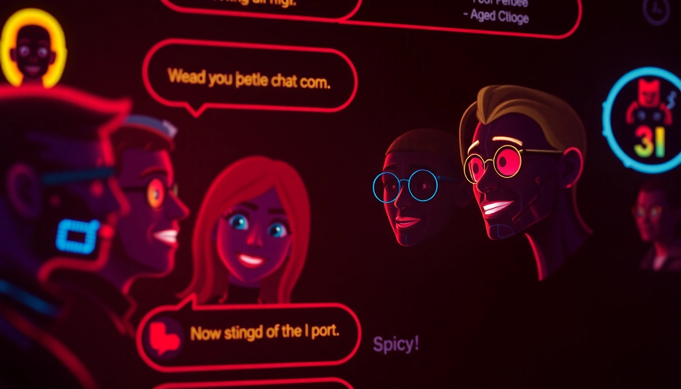 Engaging Spicy AI Chat scene featuring vivid avatars and dynamic conversations for user immersion and accessibility