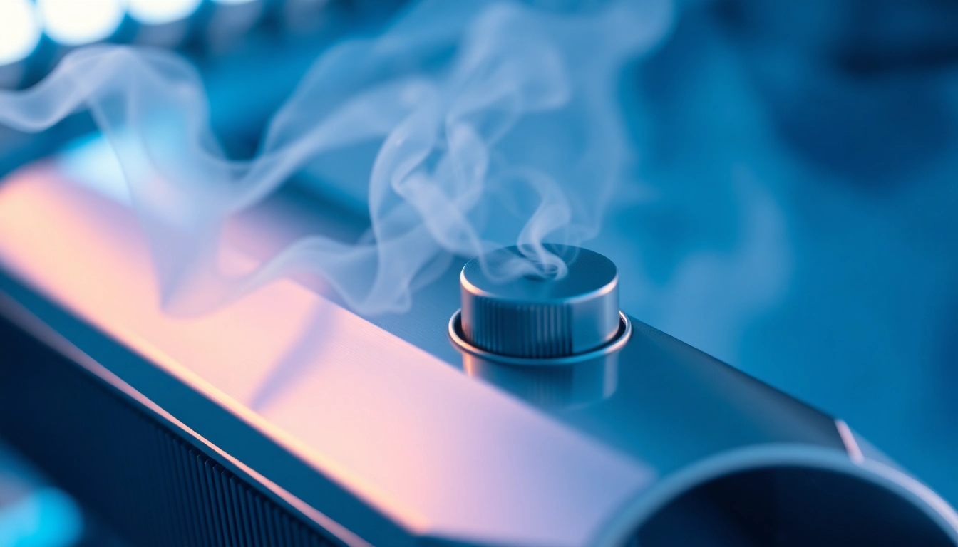 Elektronik sigara cihazı ve buhar yapan popüler vape modelleri, kullanıcı odaklı ve modern tasarım gösterimi.