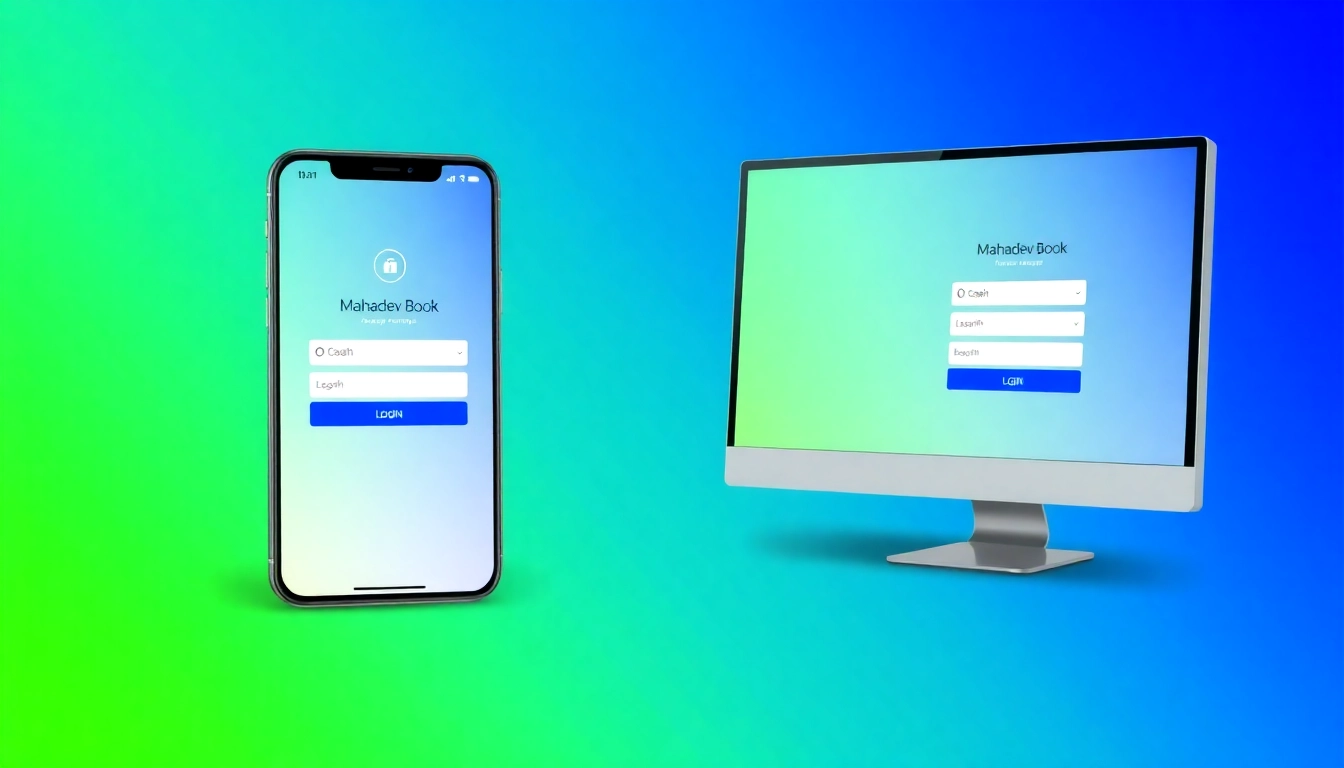 Secure Mahadev book login screenshot showing login form on mobile and desktop for easy access and trusted betting experience in India.