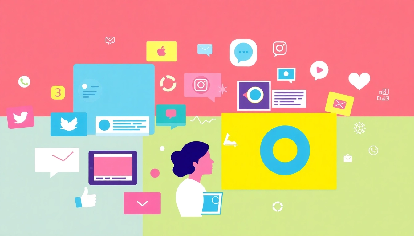 Social Commerce News Platforms showcase influencers and news sharing on a vibrant digital